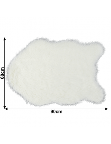 Blană artificială 60x90 cm, alb, EBONY TYP 1, 0000194129