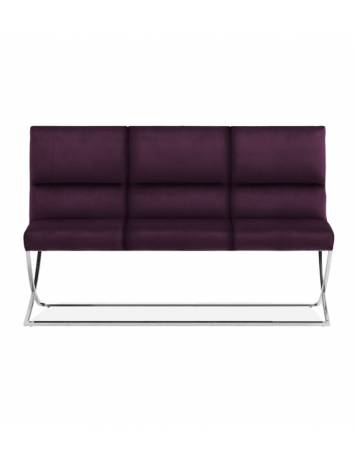 Sofa MARCUS bordo/Crom, cu tapiterie din catifea, stil modern, ATR